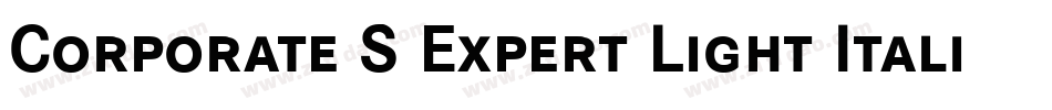 Corporate S Expert Light Italic OsF字体转换